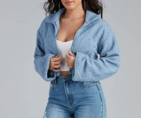 Keep It Chic Sherpa Cropped Jacket