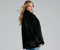 Layered Luxe Faux Fur Coat