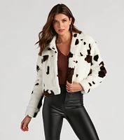 Ahead Of The Herd Cow Print Jacket