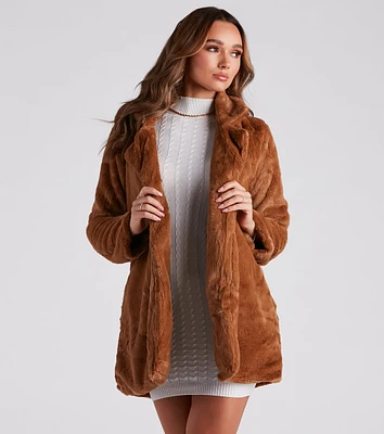 Always Luxe Faux Fur Long Coat