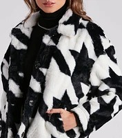 Trendsetting Girl Faux Fur Coat