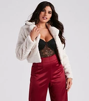 A Fabulous Vibe Faux Fur Crop Jacket