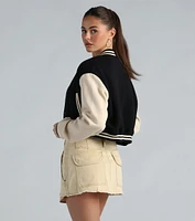 All-Star Style Faux Sherpa Varisty Jacket