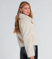 So Fur It Faux Collared Jacket