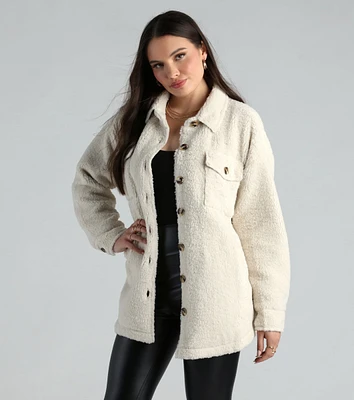 Cozy Vibes Faux Sherpa Shacket