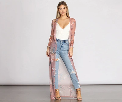 Fave Floral Mesh Duster