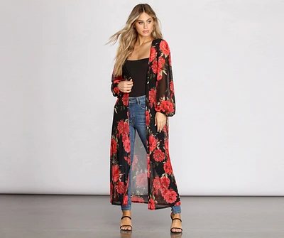 Blooming With Beauty Floral Duster