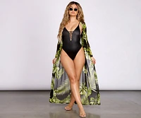 On Vacay Tropical Mesh Duster