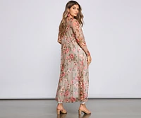 Sweet Floral Mesh Duster