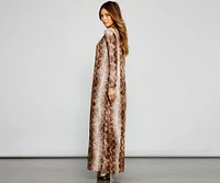 Stylish And Sassy Snake Knit Duster