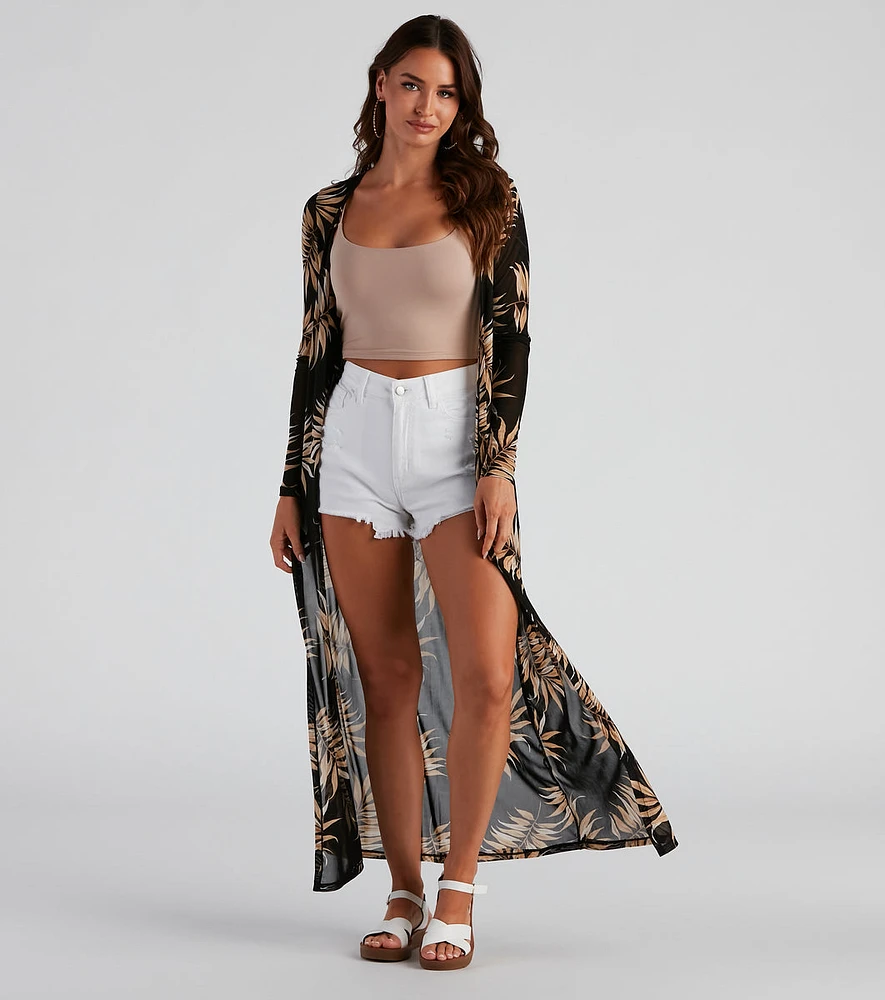 Island Getaway Sheer Mesh Duster