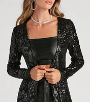 Dazzling Affair Sequin Mesh Duster