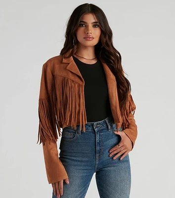 Tootin' Cute Faux Suede Jacket