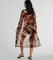 Sway With The Palm Print Mesh Duster