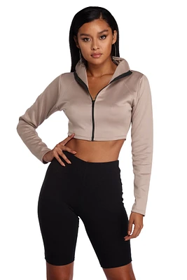 Zip On It Crop Top