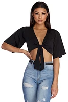 Tied To Fashion Crop Top