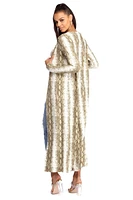 Brushed Knit Snakeskin Duster