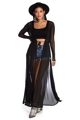 Sheer-ly On Trend Mesh Duster