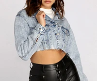 Above The Fray Cropped Denim Jacket