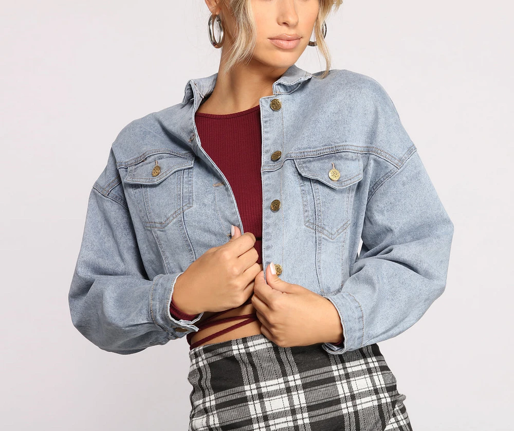 Classic Cropped Denim Jacket