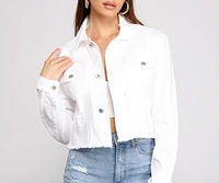 Feeling Good Cropped Denim Jacket