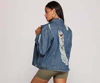 Edgy Everyday Destructed Denim Jacket