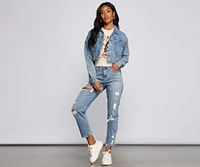 The Next Level Cropped Denim Jacket