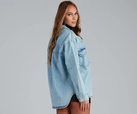 Total Mood Distressed Denim Jacket