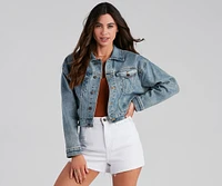 Back To Basics Cropped Denim Jacket