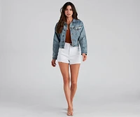 Back To Basics Cropped Denim Jacket