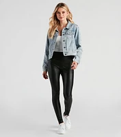 Casual Glam Rhinestone Denim Jacket