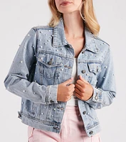 Perfectly Chic Pearl Denim Jacket