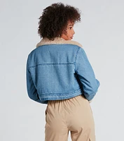 Keep It Cozy Faux Fur-Lined Denim Jacket