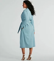 Most Coveted Belted Denim Trench Coat