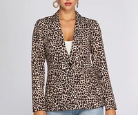 Leopard Print Blazer