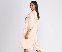 Satin Dreams Trench Duster