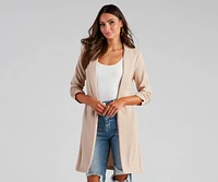 Boss Babe Crepe Longline Blazer