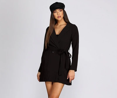 Boss Babe Belted Trench