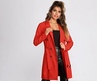 Bold Boss Babe Trench Coat