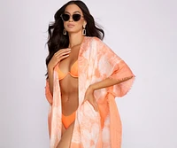 Color Splash Tie Dye Front Kimono