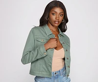 Casual Everyday Button-Front Jacket