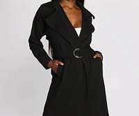 Get Down To Business Belted Trench