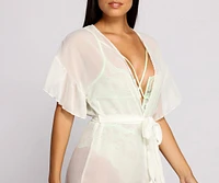 Effortless Beauty Chiffon Belted Kimono