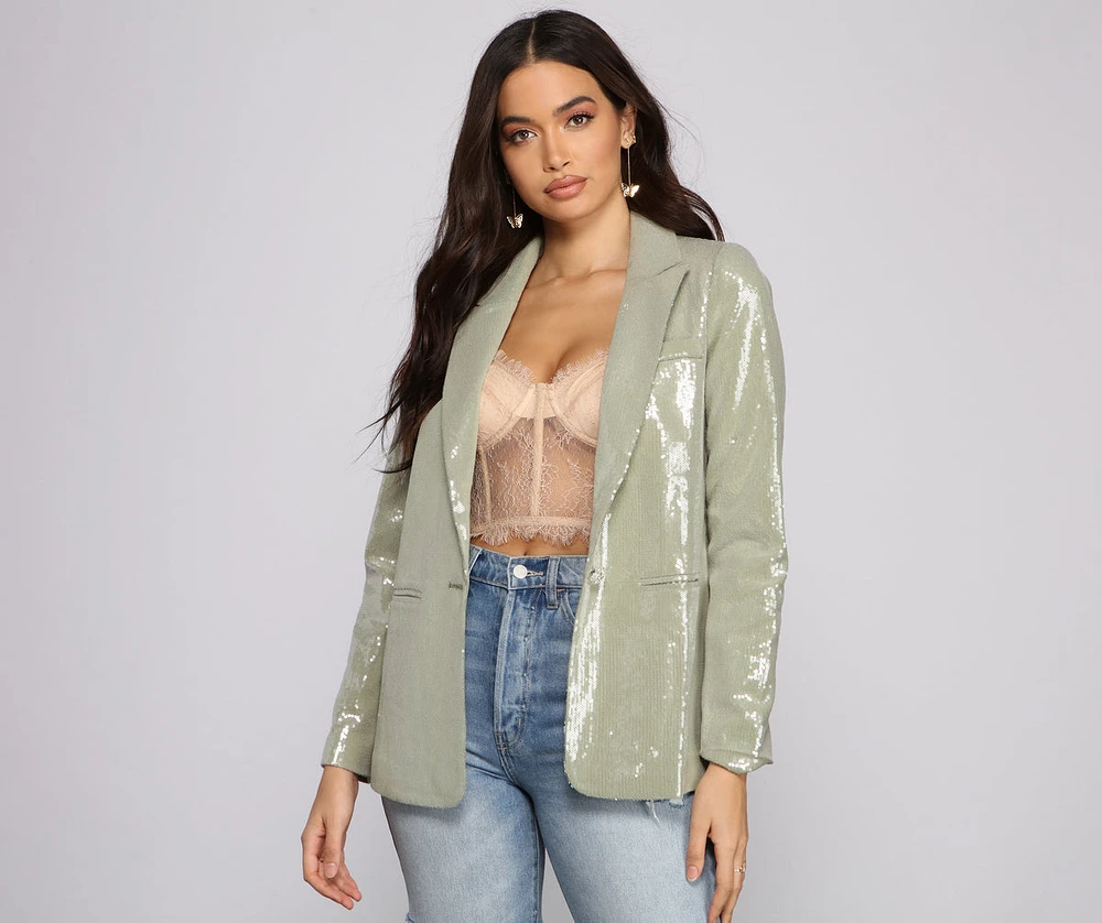 Glam Goals Sequin Blazer