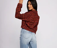 So Chic Houndstooth Cropped Jacket