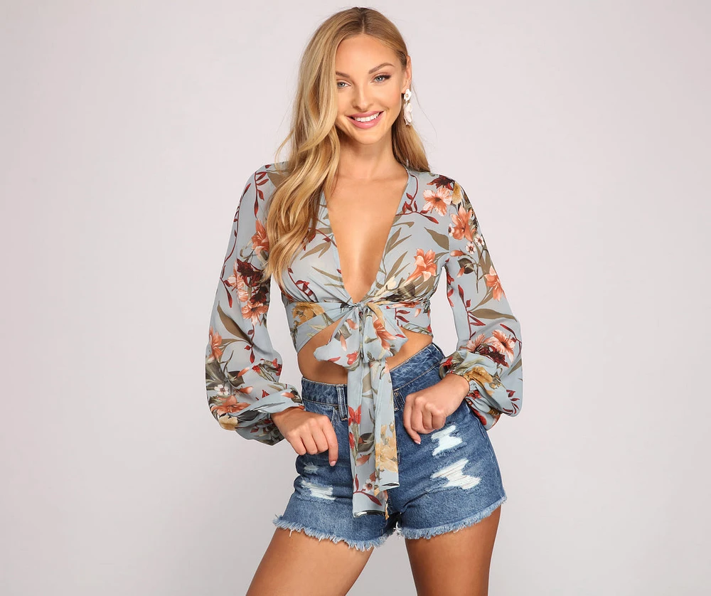 Vacay Bound Tie-Front Top