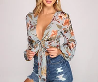 Vacay Bound Tie-Front Top