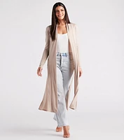 Her Business Slit Duster Trench