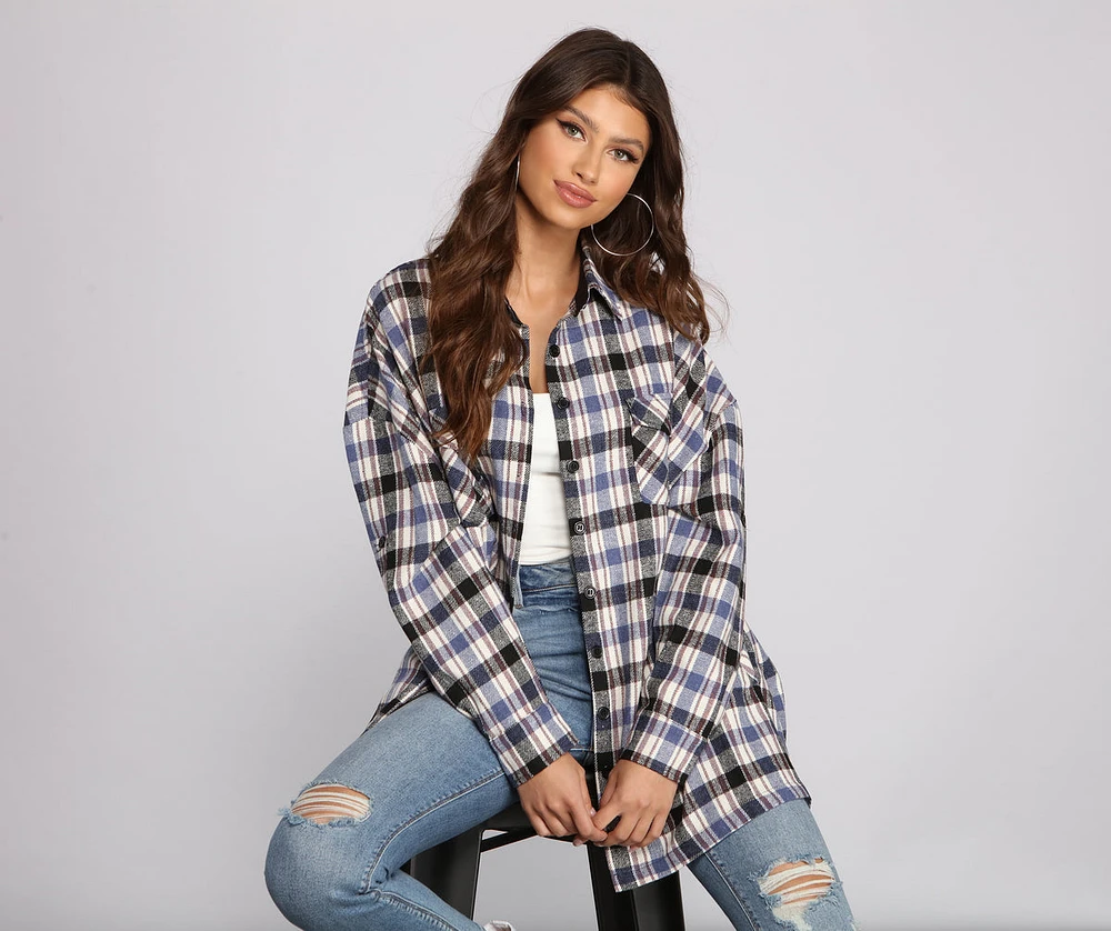 Preppy Chic Plaid Shacket