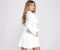 Majorly Chic Belted Trench Dress